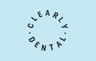 logo on blue